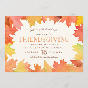 Invitation Aquarelle Friendsgiving