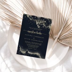 Invitation Aquarelle Gold Splash Nuestra Boda Mariage