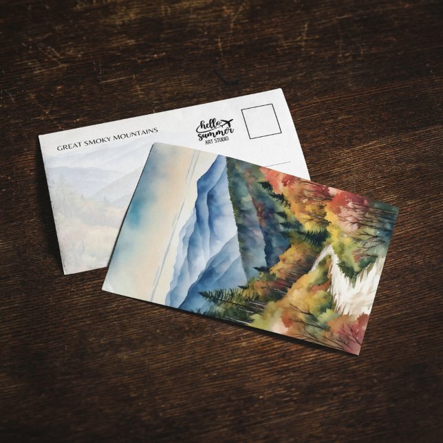 Invitation Aquarelle Great Smoky Mountains (Créateur téléchargé)