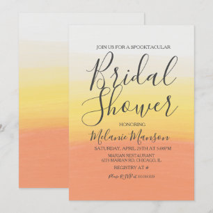 Invitation Aquarelle Halloween Candy Corn Fête des mariées