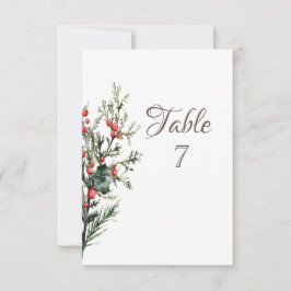 Invitation Aquarelle Holly Berry Vert
