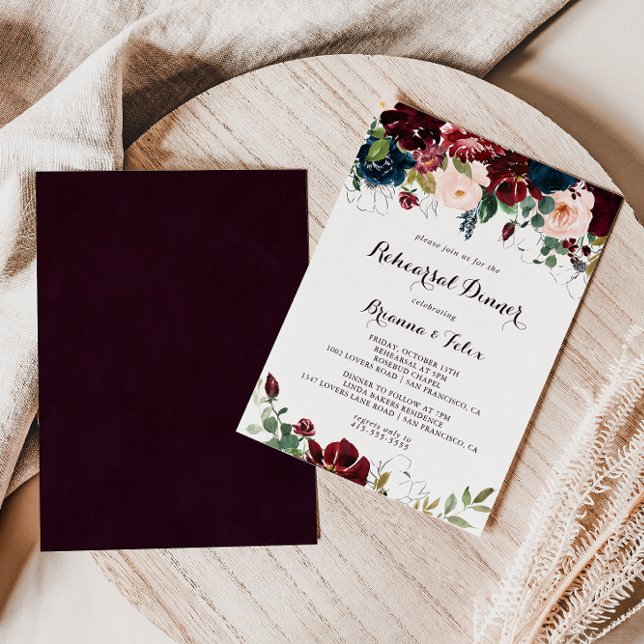 Invitation Aquarelle Illustrée Dîner de répétition d'automne (Créateur téléchargé)