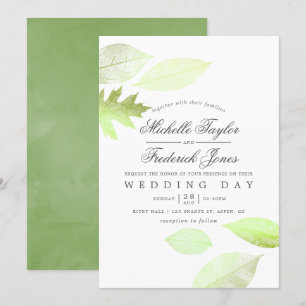 Invitation Aquarelle Iridescente Automne part Mariage Invitat