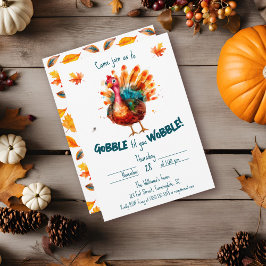 Invitation Aquarelle irrégulière Turquie Thanksgiving