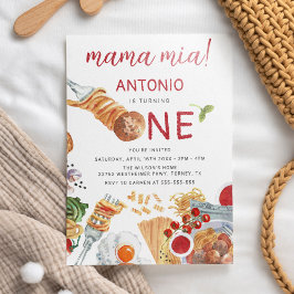 Invitation Aquarelle italienne 1er anniversaire