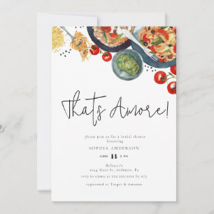 Invitation Aquarelle italienne C'est Amore ! Fête des mariées