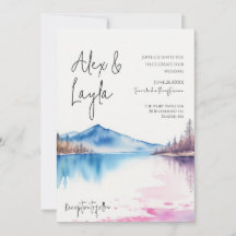 Aquarelle Lac Minimaliste pacifique
