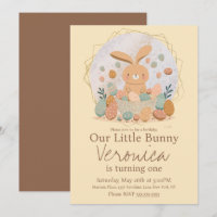 Aquarelle Lapin Pâques Panier Oeufs Anniversaire