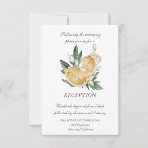 Invitation Aquarelle Lemons Mariage de points botaniques
