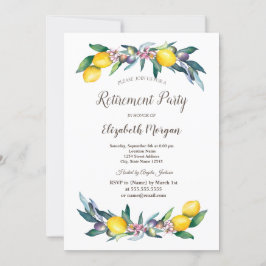 Invitation Aquarelle Lémons Olives Retraite