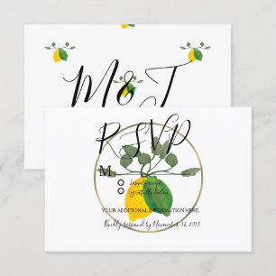 Invitation Aquarelle Limoncillo Citron Mariage