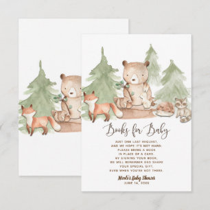 Invitation Aquarelle Livre de la Forêt Demande Baby Shower