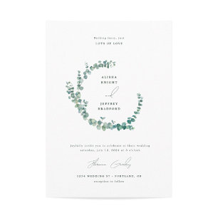 Invitation Aquarelle Mariage Adélaïde Eucalyptus