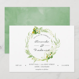 Invitation Aquarelle Mariage de verdure
