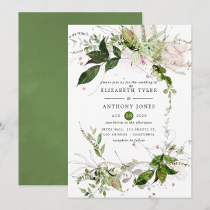 Invitation Aquarelle Mariage de verdure