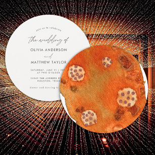 Invitation Aquarelle Mariage unique Burnt Orange