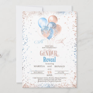 Invitation Aquarelle maternelle garçon ou fille sexe révéler 