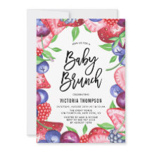 Aquarelle Mélange Berries Baby shower d'été Brunch