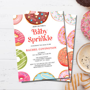 Invitation Aquarelle mignonne Baby shower d'arrosage pour béb