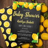 Aquarelle moderne Baby shower citronnier