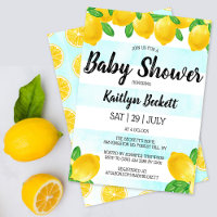 Aquarelle moderne Baby shower citronnier