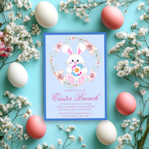 Invitation Aquarelle moderne Chasse aux oeufs de Brunch de Pâ
