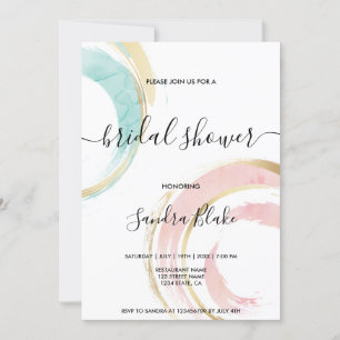Invitation Aquarelle moderne Elégante Blush Pink Gold Invitat