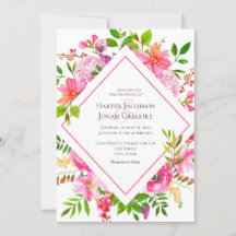 Aquarelle moderne Floral Mariage