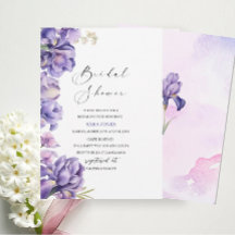 Aquarelle moderne Iris Lilac Fête des mariées