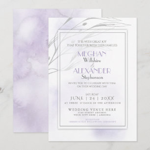 Invitation Aquarelle moderne Lilac