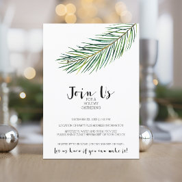 Invitation Aquarelle moderne Succursale de Noël Or