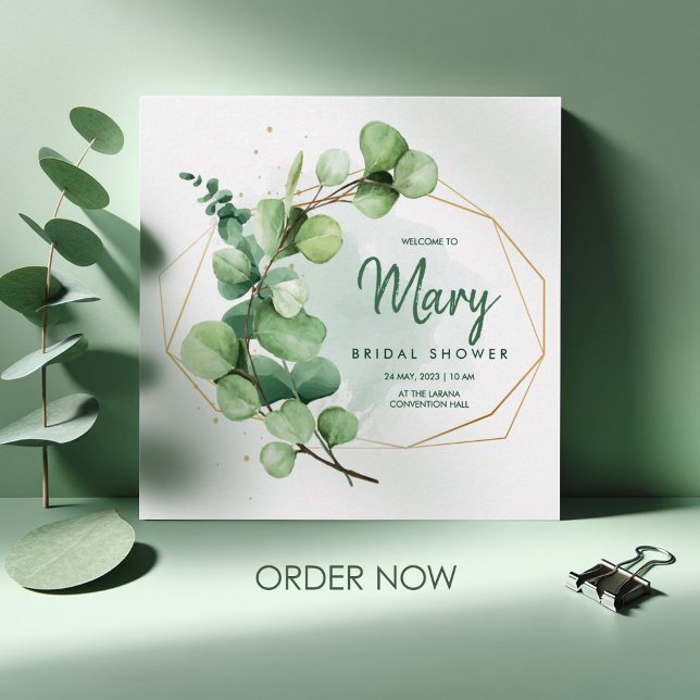 Invitation Aquarelle nuptiale douche élégant jardin moderne (Watercolor Bridal Shower Elegant Garden Modern Invitation)