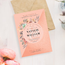 Aquarelle or rose Floral Chic Mariage