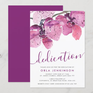 Invitation Aquarelle Orchidées Purple Dedication