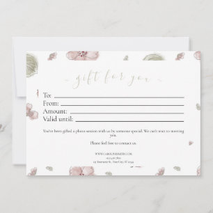 Invitation Aquarelle, Pastel, Bon cadeau Floral,