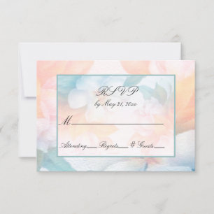 Invitation Aquarelle Pastel Fleurs RSVP