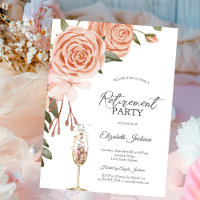 Aquarelle Peach Blush Flower Champagne Retirement