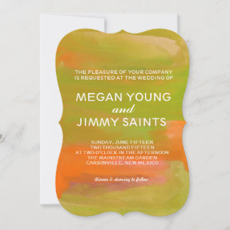 Invitation aquarelle peinte à la main