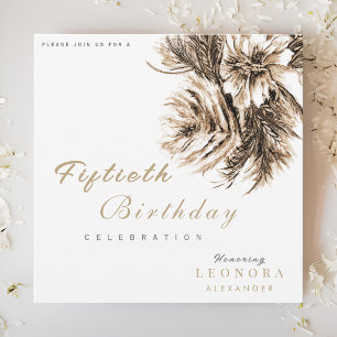 Invitation Aquarelle Peony Fleurs N'IMPORTE QUELLE fête d'ann