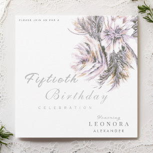 Invitation Aquarelle Peony Fleurs N'IMPORTE QUELLE fête d'ann