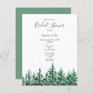 Invitation Aquarelle Pine Arbres