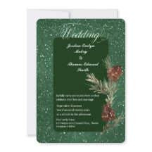 Aquarelle PINE Vert Mariage moderne 2