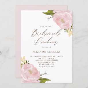 Invitation Aquarelle Pink Pink Push Luncheon