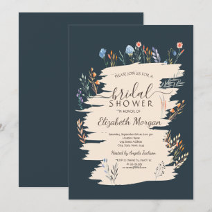 Invitation Aquarelle Prairie de Fleurs Sauvages de Printemps
