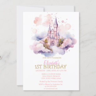 Invitation Aquarelle Rainbow Hearts Striped Anniversaire Invi