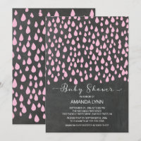Aquarelle Raindrops Girls Baby shower