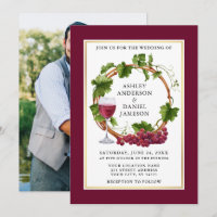 Aquarelle Raisins Wreath Photo Mariage Bourgogne