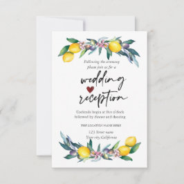 Invitation Aquarelle Réception Olives citrons
