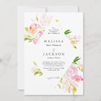 Aquarelle Rose Bouquet Diamond Mariage