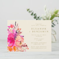 Aquarelle rose chic moderne Floral Mariage élégant